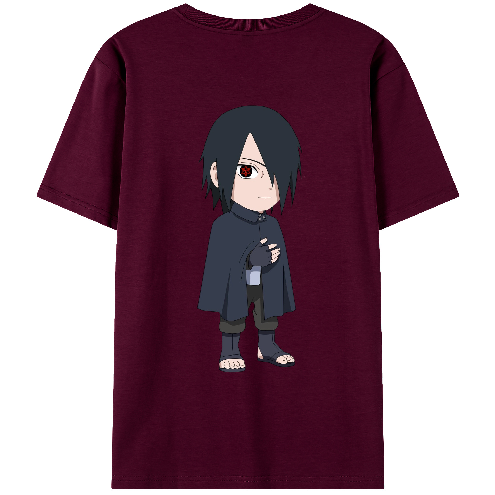 （画像用） NARUTO -ナルト- うちは サスケ Uchiha Sasuke レディース半袖Tシャツ(バックプリント)